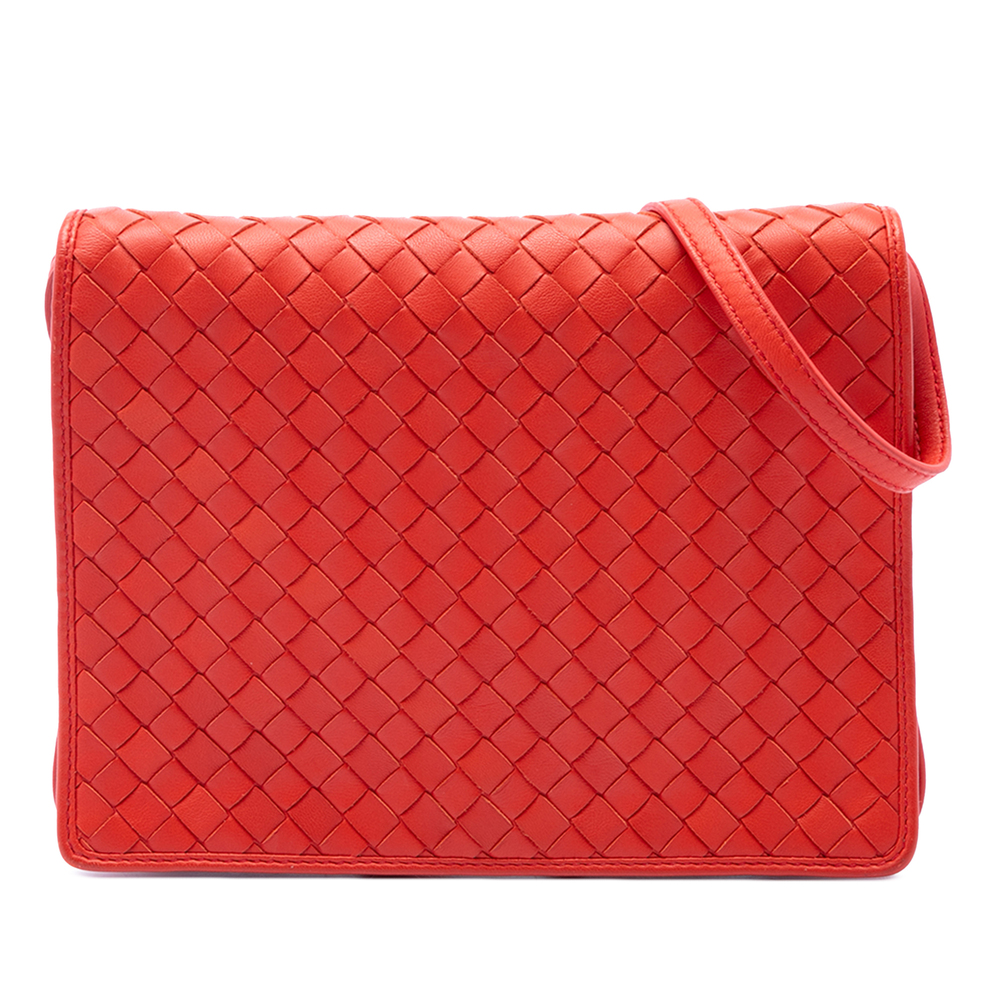 Pre-Loved Bottega Veneta Nappa Intrecciato Flap Crossbody